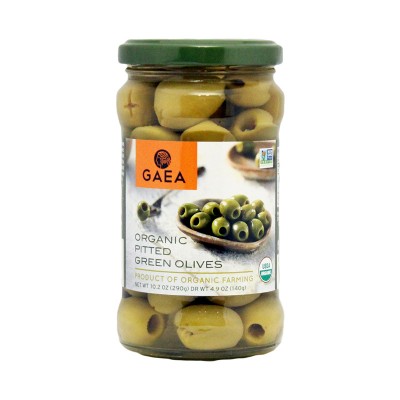 GAEA ORGANIC PITTED OLIVES JAR